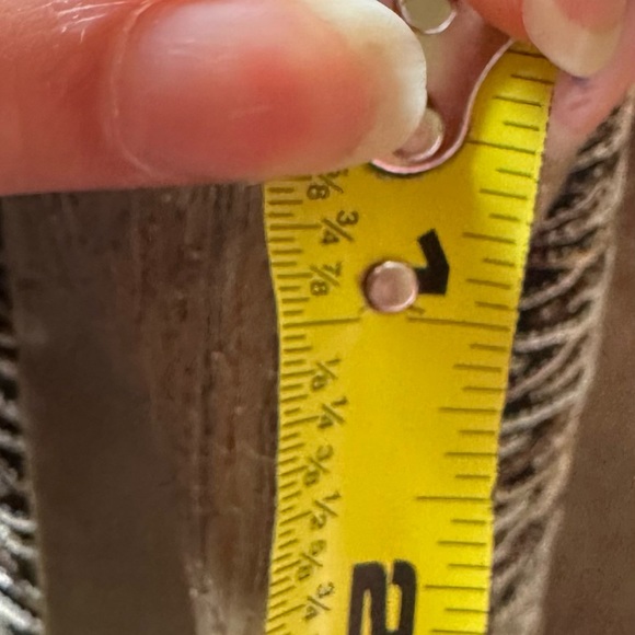 Jones Studio Black Brown Tan Zig Zag Lines  4 inch Wooden High Heels Look Sz 7 - Picture 13 of 15